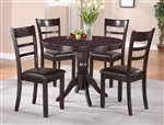 Rosa 5 Piece Dining Set in Espresso Finish by Crown Mark - 2620