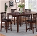 Soledad 5 Piece Counter Height Dining Set in Cherry Finish by Crown Mark - 2707