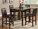 Anise 5 Piece Counter Height Set in Brown Cherry Finish by Crown Mark - 2724
