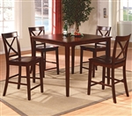 Theodore 5 Piece Counter Height Dining Set in Espresso Finish by Crown Mark - 2753