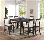 Ariana 5 Piece Counter Height Dining Set in Grey Finish by Crown Mark - 2768