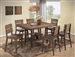 Bradon 5 Piece Counter Height Dining Set in Rustic Brown Finish by Crown Mark - 2781