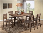 Bradon 5 Piece Counter Height Dining Set in Rustic Brown Finish by Crown Mark - 2781