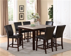 Dominic 5 Piece Counter Height Dining Set in Espresso Finish by Crown Mark - 2867