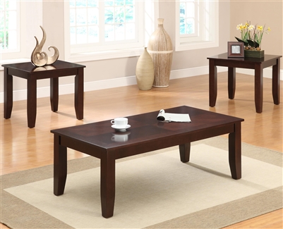 Vincent 3 Piece Occasional Table Set in Warm Brown Finish by Crown Mark - CM-4009