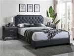 Gerri Bed in Gray Finish by Crown Mark - CM-5090-Bed
