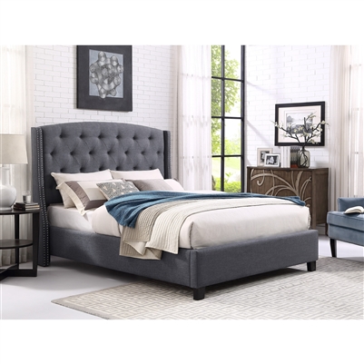 Eva Bed in Gray Finish by Crown Mark - CM-5111GY-Bed