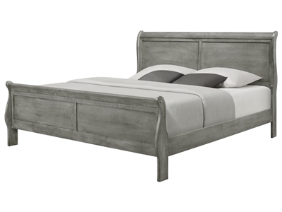 Louis Philip Bed in Grey Finish by Crown Mark - CM-B3550-Bed