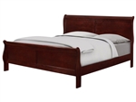 Louis Philip Bed in Cherry Finish by Crown Mark - CM-B3850-Bed