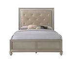 Lila Bed in Modern Champagne Faux Finish by Crown Mark - CM-B4390-Bed