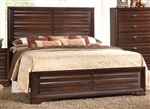 Stella Panel Bed in Rich Brown Finish by Crown Mark - B4500-Bed