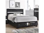 Regata Bed in Black/Silver Finish by Crown Mark - CM-B4670-Bed