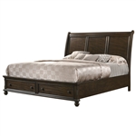 Lara Bed in Brown Finish by Crown Mark - CM-B6077-Bed