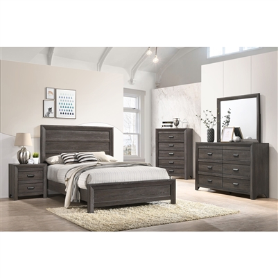 Adelaide 6 Piece Bedroom Suite in Grayish Brown Finish by Crown Mark - CM-B6700