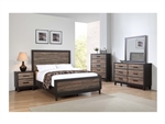 Tacoma 6 Piece Bedroom Suite in Two-tone Wood Finish by Crown Mark - CM-B8270