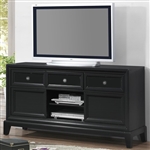 Elisa Entertainment Console in Black Finish by Crown Mark - B9300-8-Rev