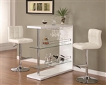 Glossy White Bar Table by Coaster - 100167