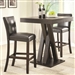 3 Piece Bar Table Set in Cappuccino Finish by Coaster - 100520B
