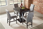 Lampton 5 Piece Counter Height Table Dining Set in Cappuccino Finish by Coaster - 100523-G