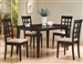5 Piece Dining Set in Rich Cappuccino Finish by Coaster - 100771