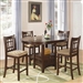 Lavon 5 Piece Counter Height Dining Set in Warm Brown Finish by Coaster - 100888N
