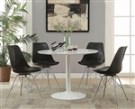 Lowry 5 Piece Dining Set in White Finish by Coaster - 105261-B