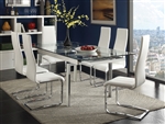 Wexford 5 Piece Dining Set in Polished Chrome Finish by Coaster - 106281-W