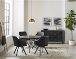 Rennes 5 Piece Dining Set in Black Finish by Coaster - 106340