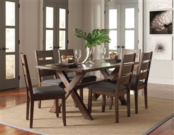 Alston 5 Piece Dining Set in Knotty Nutmeg Finish by Coaster - 106381