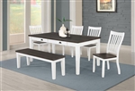 Kingman 6 Piece Dining Set in Espresso and White Finish by Coaster - 109541-6