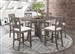 Athens 5 Piece Counter Height Dining Set in Barn Grey Finish by Coaster - 109858