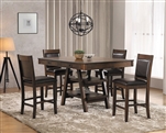 Dewey Counter Height Table 5 Piece Dining Set in Walnut Finish by Coaster - 115208