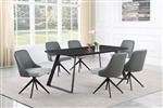 Smith Rectangle Ceramic Top 5 Piece Dining Set in Black Finish by Coaster - 115231