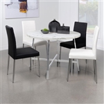 Alcott 5 Piece Dining Set in Chrome Finish by Coaster - 120400