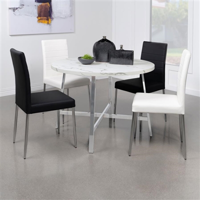 Alcott 5 Piece Dining Set in Chrome Finish by Coaster - 120400