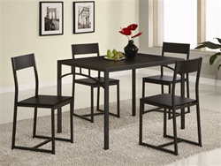 5 Piece Dining Set in Cappuccino Finish by Coaster - 120569