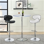 Thea LED Bar Table 3 Piece Set in Chrome Finish by Coaster - 122400