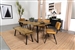 Maverick 5 Piece Dining Set in Natural Mango and Black Finish by Coaster - 123041-C
