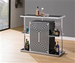 Black and White Contemporary Bar Unit by Coaster - 130076