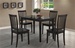 5 Piece Dining Set in Rich Cappuccino Finish by Coaster - 150152
