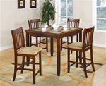 5 Piece Counter Height Dining Set in Cherry Finish by Coaster - 150154