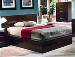 Jessica Platform Bed in Cappuccino Finish by Coaster - 200711Q