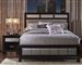 Barzini Metallic Upholstered Bed in Black Finish by Coaster - 200891Q