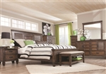 Franco 6 Piece Bedroom Set in Burnished Oak Finish by Coaster - 200971