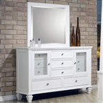 Sandy Beach Dresser in White Finish by Coaster - 201303