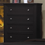 Sandy Beach 5 Drawer Chest in Black Finish by Coaster - 201325