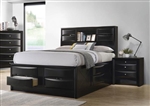 Briana Storage Bookcase Bed in Black Finish by Coaster - 202701Q