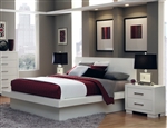 Jessica Platform Bed in White Finish by Coaster - 202990Q