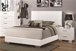 Felicity Bed in Glossy White Finish by Coaster - 203501Q