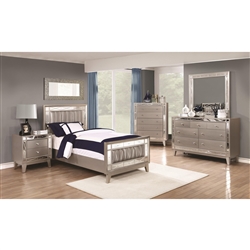 Leighton Youth Bedroom Set in Mercury Metallic Finish by Coaster - 204921T